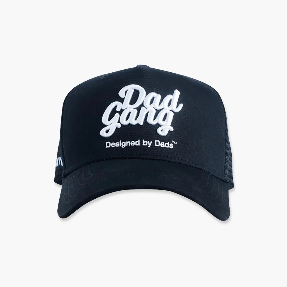 Dad Gang Brand | Black & Charcoal Grey Trucker Hat - Picture 2 of 6